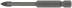 Tile and glass drill bit, hexagonal U-shank for a 5x70 mm bit