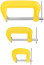 Clamps type "G", set of 3 pcs. 1", 2", 3"