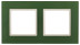14-5102-27 ЭРА Рамка на 2 поста, стекло, Эра Elegance, зелёный+сл.кость