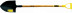 Universal bayonet shovel with teeth with a wooden handle 960 mm and a handle LZUCH3R