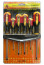 Screwdriver set with three-component handle, 6-piece, with bracket, blister