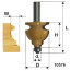 Фреза кромочная фигурная ф44,5х28мм хв 12мм