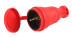 ERA R8-RED-IP44 rubber socket with earthing straight 16A IP44 red