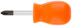 Screwdriver "Economy", CrV steel, plastic orange handle 6x38 mm PH2