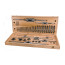 Set of taps and HSS dies in a wooden case, 44 items