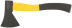 Axe forged reinforced steel, reinforced fiberglass handle 800 gr.