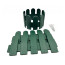 Plastic garden fence for a flower bed 3 meters Geoplastboard green