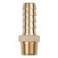 Connector 1/4" external thread - "herringbone" 10mm, brass "AV Steel"