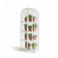 Greenhouse greenhouse on the windowsill Geoplastboard 59x39x160 cm 4 shelves with a cover arch color white