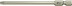 3867/4 TS TORX® BO бита, с отверстием под штифт, нержавеющая сталь, хвостовик 1/4" E 6.3, TX 15 x 89 мм