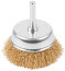 Щетка для дрели, тип "Чашка", латунированная витая проволока 0,3 мм, 65 мм, CUTOP Profi