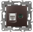 Розетка ЭРА Серия 12 12-3110-13 комбинированная RJ45+TV IP20 бронза