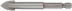 Tile and glass drill bit, hexagon U-shank for a 12x85 mm bit