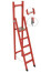 ССВ-2,2ТШМ стремянка стеклопластиковая с вертикальной опорой, Телеком, широкие ступени, металлические оконцеватели (Мягкий грунт), h=2370мм, h рабочей площадки=1300мм, ступ.5