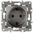 Розетка ЭРА Серия 12 12-2001-12 2P+E Schuko16A-250В IP20 без м.лапок графит