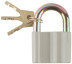 Padlock, aluminum alloy body 55x42 mm, steel shackle 10 mm