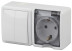 Socket Block with Switch ERA Expert 11-7402-01 Dual IP54 16A-10AX-250V AC White