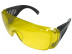 Safety glasses, open type, yellow, black shackles