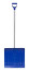 Shovel "Sever" (polycarbonate) 420x550 mm (H x W bucket), 1355 mm - length with handle