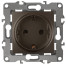 Розетка ЭРА Серия 12 12-2102-13 2P+E Schuko со шторками 16A-250В IP20 бронза
