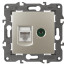 Розетка ЭРА Elegance 14-3110-04 RJ45+TV IP20 шампань