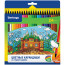 Карандаши цветные Berlingo "Волшебный дворец", 24 цв., черное дерево, заточен., картон, европодвес
