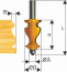 Фреза кромочная фигурная ф28,6х41мм хв 12мм
