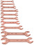 Double-sided wrench 27x30 mm, copper-plated