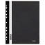 The folder is a plastic folder. perf. STAMM A4, 180mkm, black with an open top
