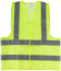 Yellow signal vest, 2 horizontal and 2 vertical stripes, 60 gr., size XXL