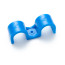 Fasteners-bracket for plumbing pipes for mounting guns (20 mm, blue,double-sided, 40 pcs/pack)