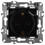Розетка ЭРА Серия 12 12-4108-06 2P+E 16A-250В со шторками с USB type-A+C 5В-3А чёрный