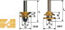 Set of milling cutters combo frame xb 12mm, art. 9340