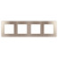 Frame for sockets and switches ERA Series 12 12-5104-04 for 4 posts, Satin, champagne