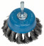 Round brush for drills - bundles of twisted wire, 65 mm Dia. = 65 mm