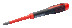 Insulated screwdriver with ERGO handle for Phillips PH2x100 mm screws, with a thin rod