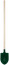 Bayonet shovel with stiffeners, with wooden handle 190x350x1420 mm