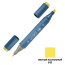 Double-sided marker for sketching Gamma "Studio", yellow pastel, triangular body, bullet-shaped /wedge-shaped. tips