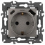 Розетка ЭРА Elegance 14-4108-16 2P+E 16A-250В со шторками с USB type-A+C 5В-3А титан