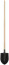 Bayonet shovel, with wooden handle 190x350x1420 mm