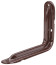 Уголок-кронштейн усиленный коричневый 140х200 мм (1,0 мм)