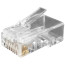 PLUG-8P8C-U-C6-100 RJ-45(8P8C) twisted pair connector, category 6 (50 µ"/ 50 micro-inches), universal (for single-core and multi-core cable) (100 pcs)