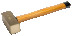IB Sledgehammer of German type (aluminum/bronze), wooden handle, 3000 g