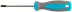 Screwdriver, CrV steel, rubberized handle PH2 x 100 mm