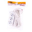 Household extension cord, uHz-10-310 series, with grounding, 10 m, 3 sockets, 10 A Denzel