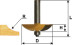 Horizontal figureline milling cutter F89X15.9 mm, shank 12 mm