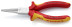 Круглогубцы VDE, губки без насечек 41 мм, L-160 мм, хром, двукомпонентные ручки