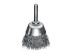 Щетка чашечная гофрированная, Д40 мм, хвостовик 6 мм, нержавеющая гофрированная проволока ROF 0,30 мм