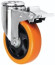 Swivel wheel bearing with bolt brake M12, TPE