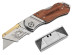 Universal Folding Knife with interchangeable blades and wooden handle WP211014 WORKPRO